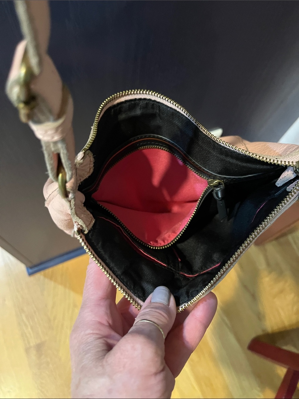 The Sak Blush Pink Leather Crossbody with Braided Flap - Picture 5 of 8